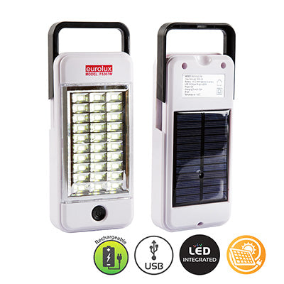 Rechargeable Solar Emergency Light White LED