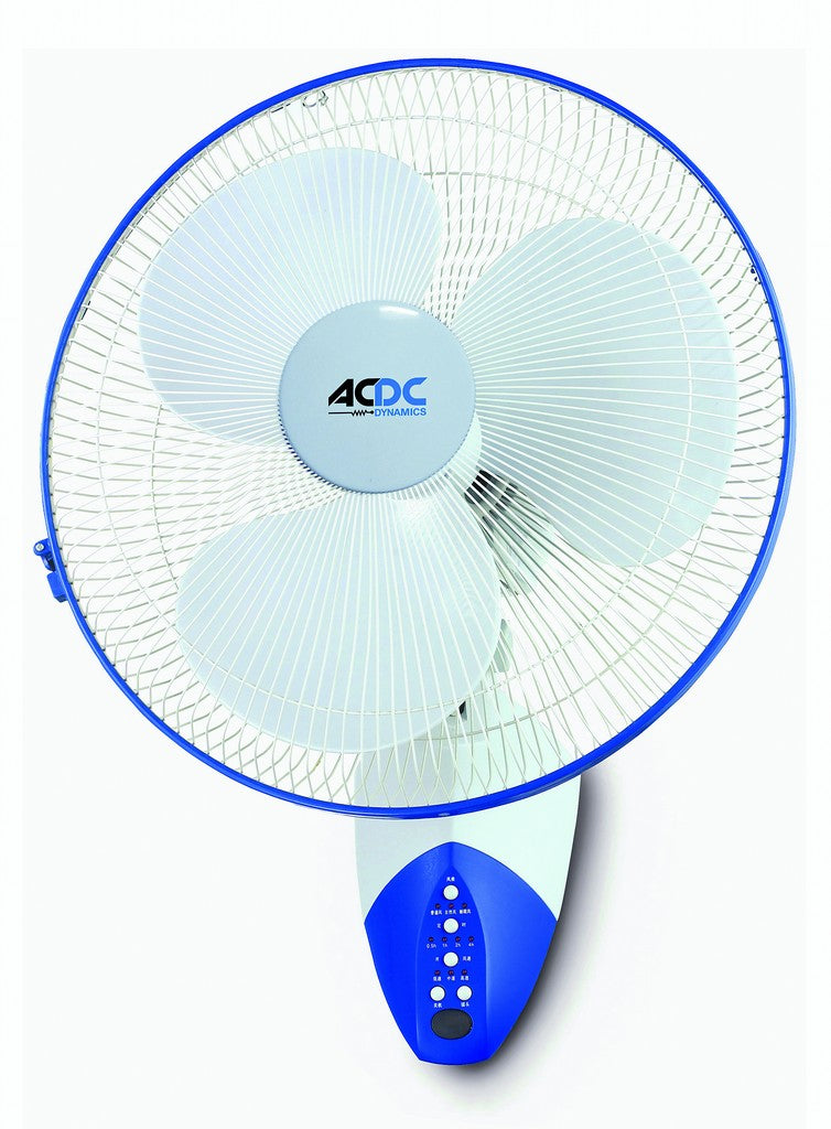 16" 3-Speed Wall Mount Fan With Timer + Remote Control