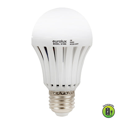 Rechargeable Lamp E27 LED 3w 6500K