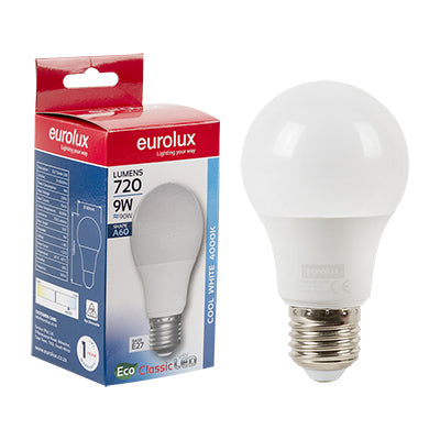 LED A60 Classic Core E27 9w 4000K Single Box