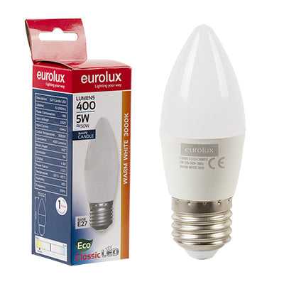 LED Candle Core E27 5w 3000K Single Box