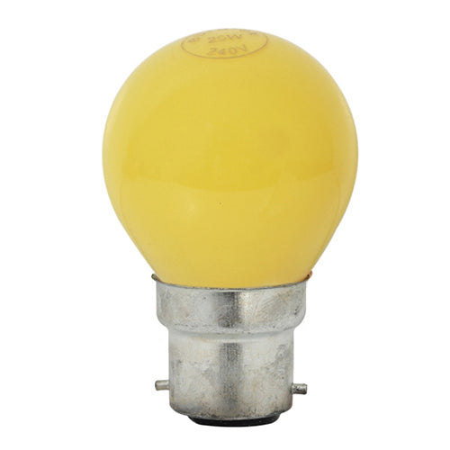 Coloured Golfball B22 15w Yellow