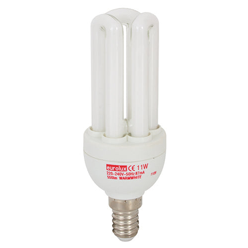 CFL 3U E14 11w Warm White