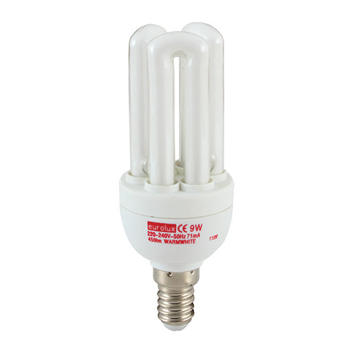 CFL 3U E14 9w Warm White