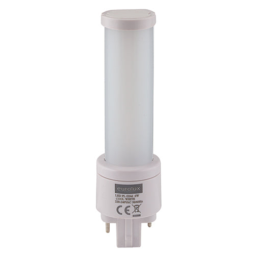 LED PL 2Pin G24d 6w Cool White additional info under fitting specs