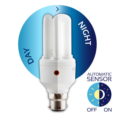 CFL D/Night Sensor 3U B22 11w CW Blister