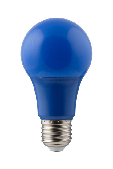 LED Coloured A60 Globe E27 7w Blue