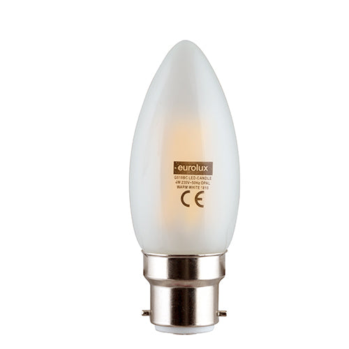 LED Soft Hue Filament Candle  B22 4w