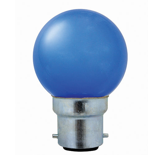 LED Colour Golfball B22 1w Blue