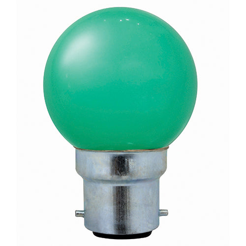 LED Colour Golfball B22 1w Green