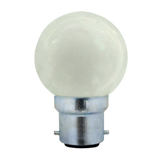 LED Colour Golfball B22 1w Opal Daylight