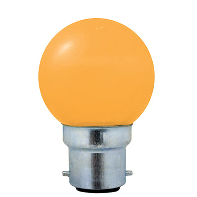 LED Colour Golfball B22 1w Orange