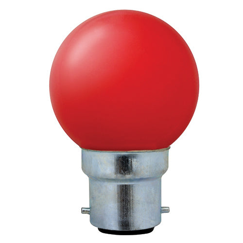 LED Colour Golfball B22 1w Red