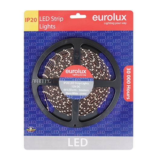 LED Strip 5m 4.8W/m Warm White IP20