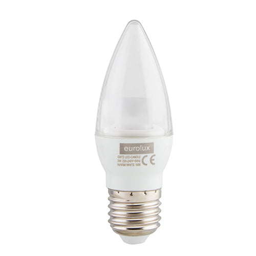 LED Clear Candle E27 3w Warm White
