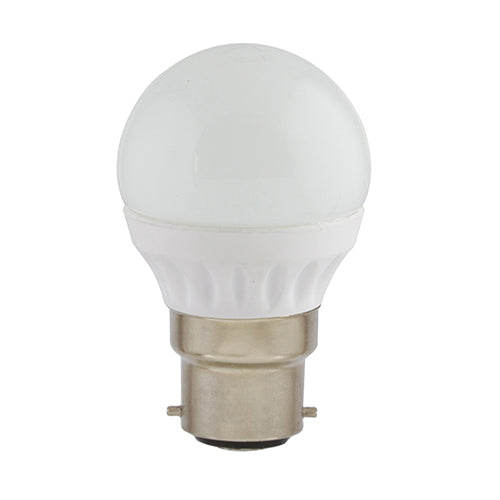 LED Plastic Golfball Opal B22 5w 3000K