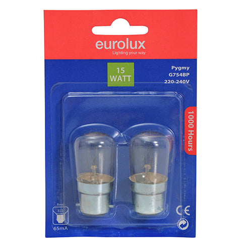Pygmy B22 15w Warm White Twin Pack
