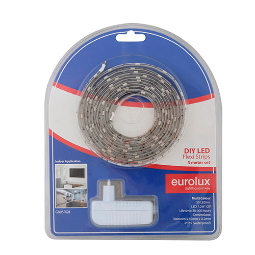 Strip Light DIY Kit 3m LED 7.2w/m RGB IP65