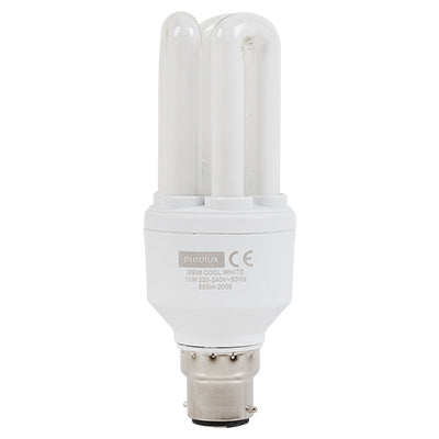 CFL D/Night Sensor 3U B22 11w CW Twin Pack