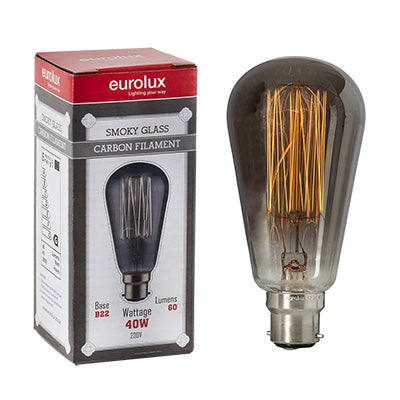 Smokey CB Filament Pear B22 40w