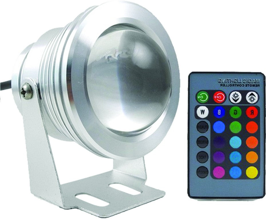 12Vac/Dc, 10W Rgb, Aluminium Led Underwater Ip68 Light