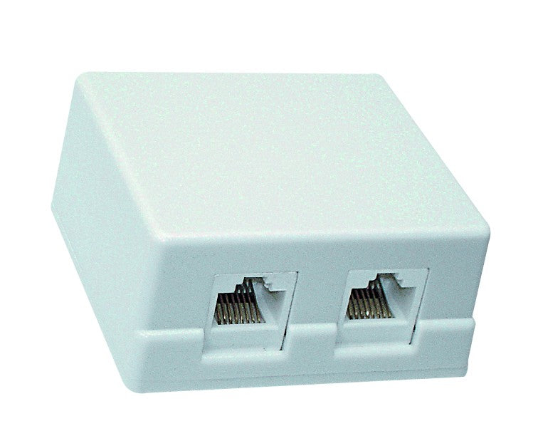 Double Rj45 Data Cat5 Surface Mount Box