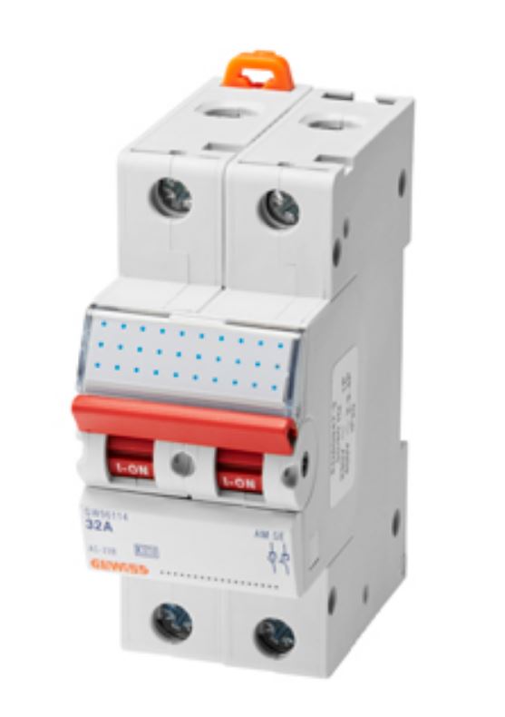 2P 40A DIN ISOLATOR 2M