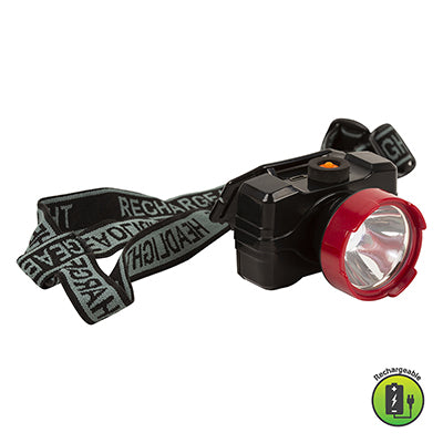 Rechargeable Head Lamp 1w Black/Red