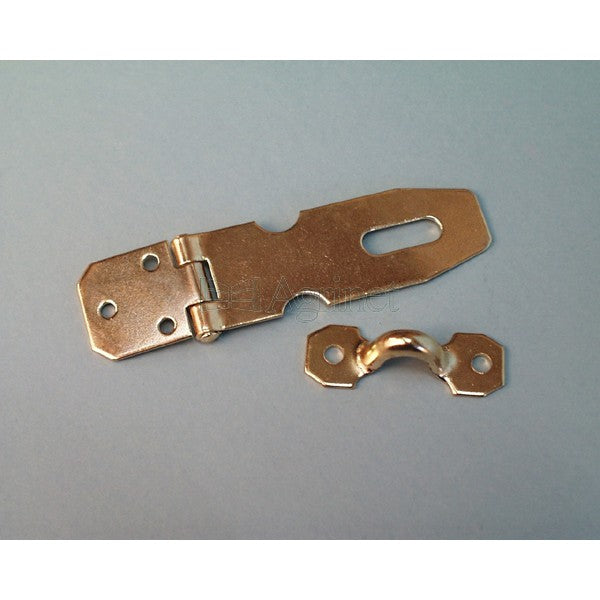 Mackie Hasp & Staple 90mm Brass Sydmore Bulk 10pcs