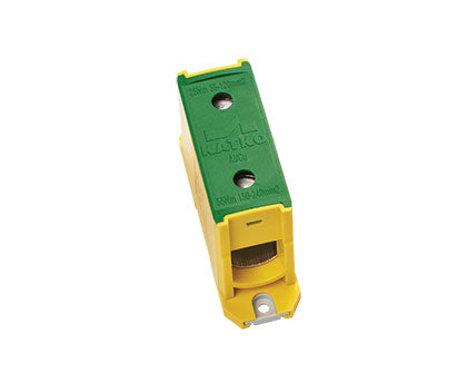 Green and Yellow Terminal Block for 2.5-35mm Copper 270A DIN
