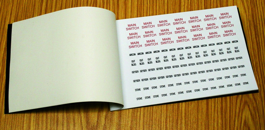 Label Booklet For Distribution Board Marking