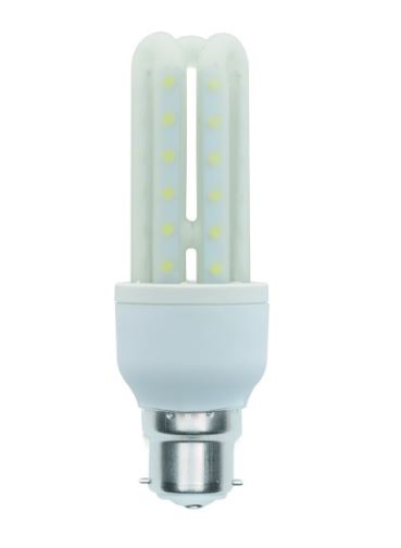 48 Vdc 7 W Warm White B22 3 U Led Lamp 2700 K
