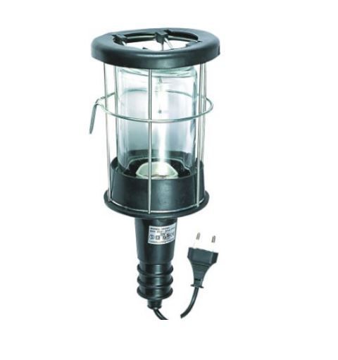 230V 60W Lead Light C/W Rubber Protection And 5M Cable E27