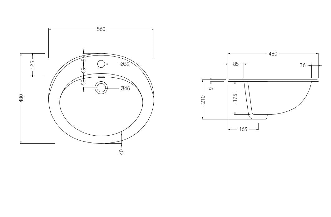 Solo Basin Drop in Bakoven