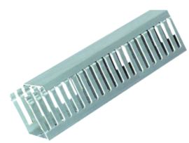 GREY SLOTTED TRUNKING 25Wx60H 2M NARROW