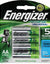 Load image into Gallery viewer, ENERGISER RECHARGE BATTERY AA 1.2V  (PACK OF 4)
