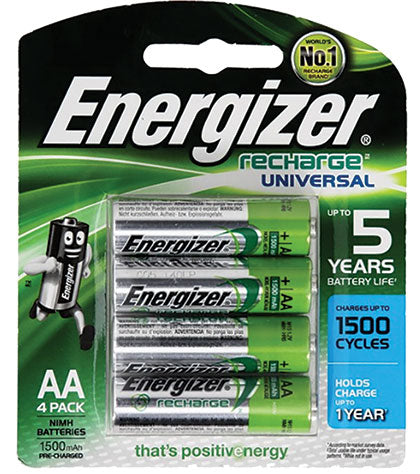 ENERGISER RECHARGE BATTERY AA 1.2V  (PACK OF 4)