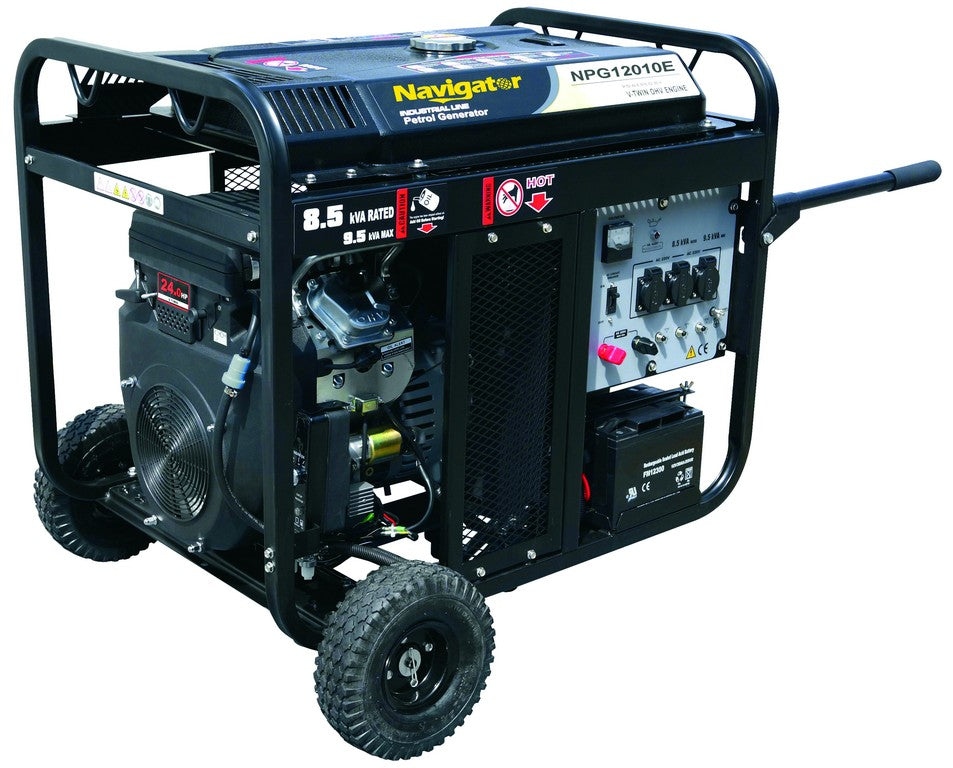 Gen 10.6kva 3ph 25l Air Petrol Elec Start Icp O/p Wheels
