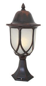 Lantern  Alab. Pedestal Rust