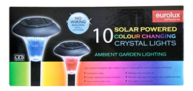 Solar Garden Spike Black RGB 10Pc