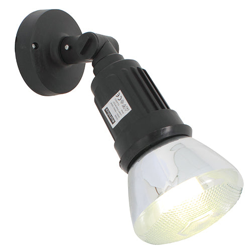 Plastic W/Light 1xPAR38 Black