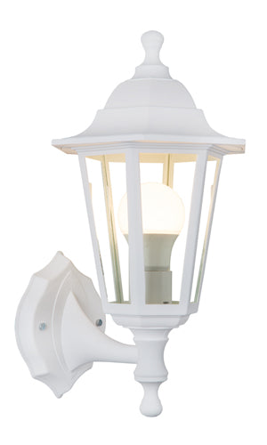 Plastic 6 Panel Lantern Up Facing White