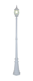 Lantern 8 Panel 1LT Pole White