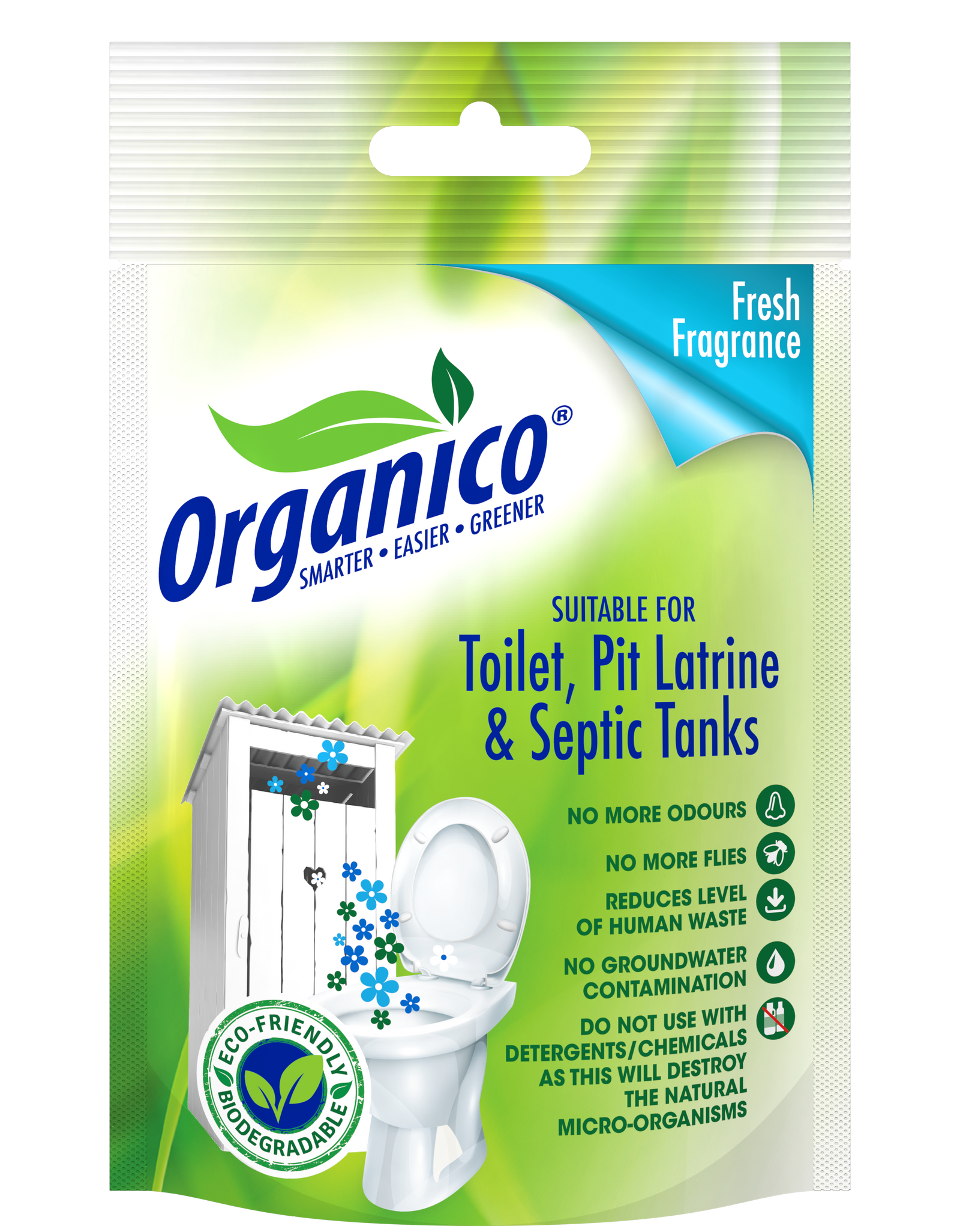 Organico Toilet, Pit & Septic Treatment - Fresh Fragrance [100g]