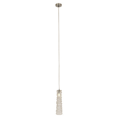 Pendant 100Mm Chrome/Clear Glass