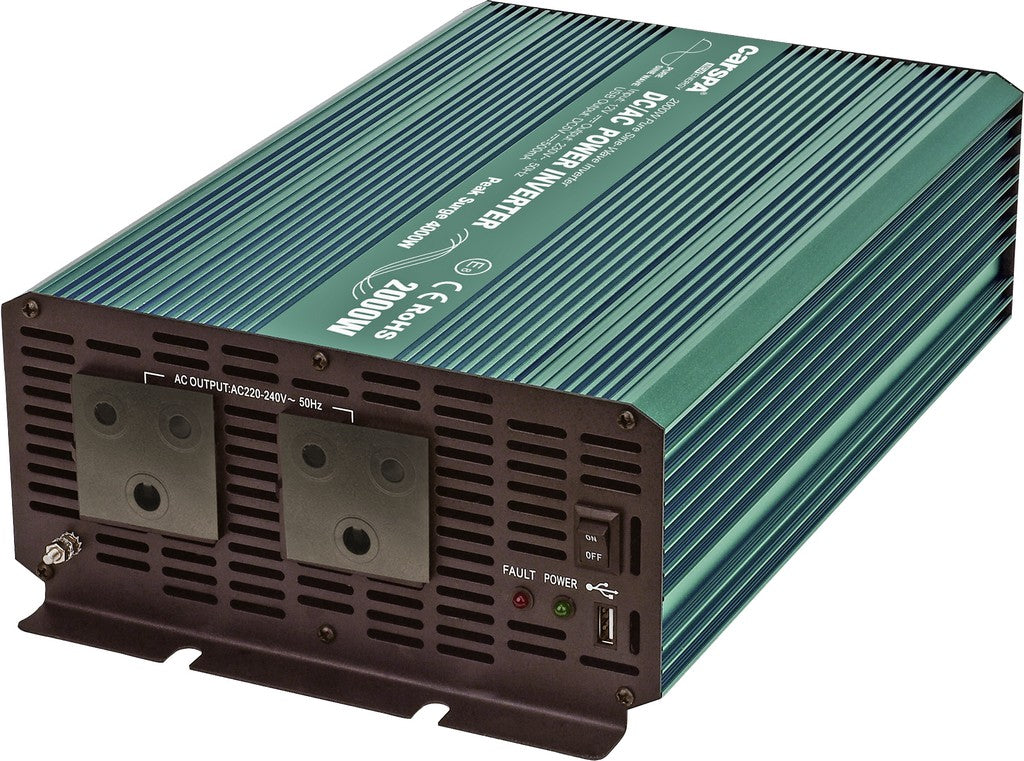 2000W Pure Sine Wave Inverter 12Vdc:230Vac