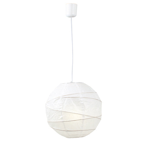 Rice Paper Round Pendant 300Mm White