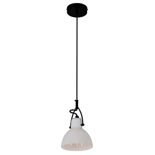 Siena Pendant Black With Opal Glass