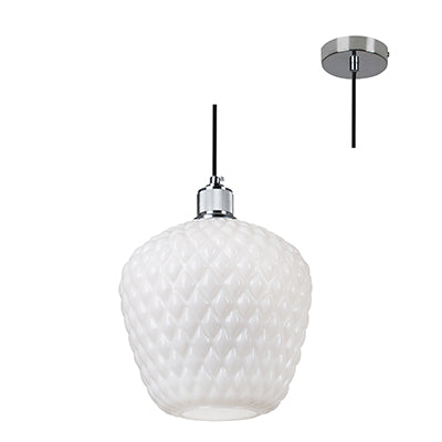 Oslo Pendant 180Mm White Glass