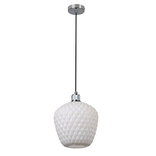 Oslo Pendant 250Mm White Glass